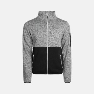 SF-007 Melange Sweater Fleece Jacket with Hood for Casual Outdoor Hiking
