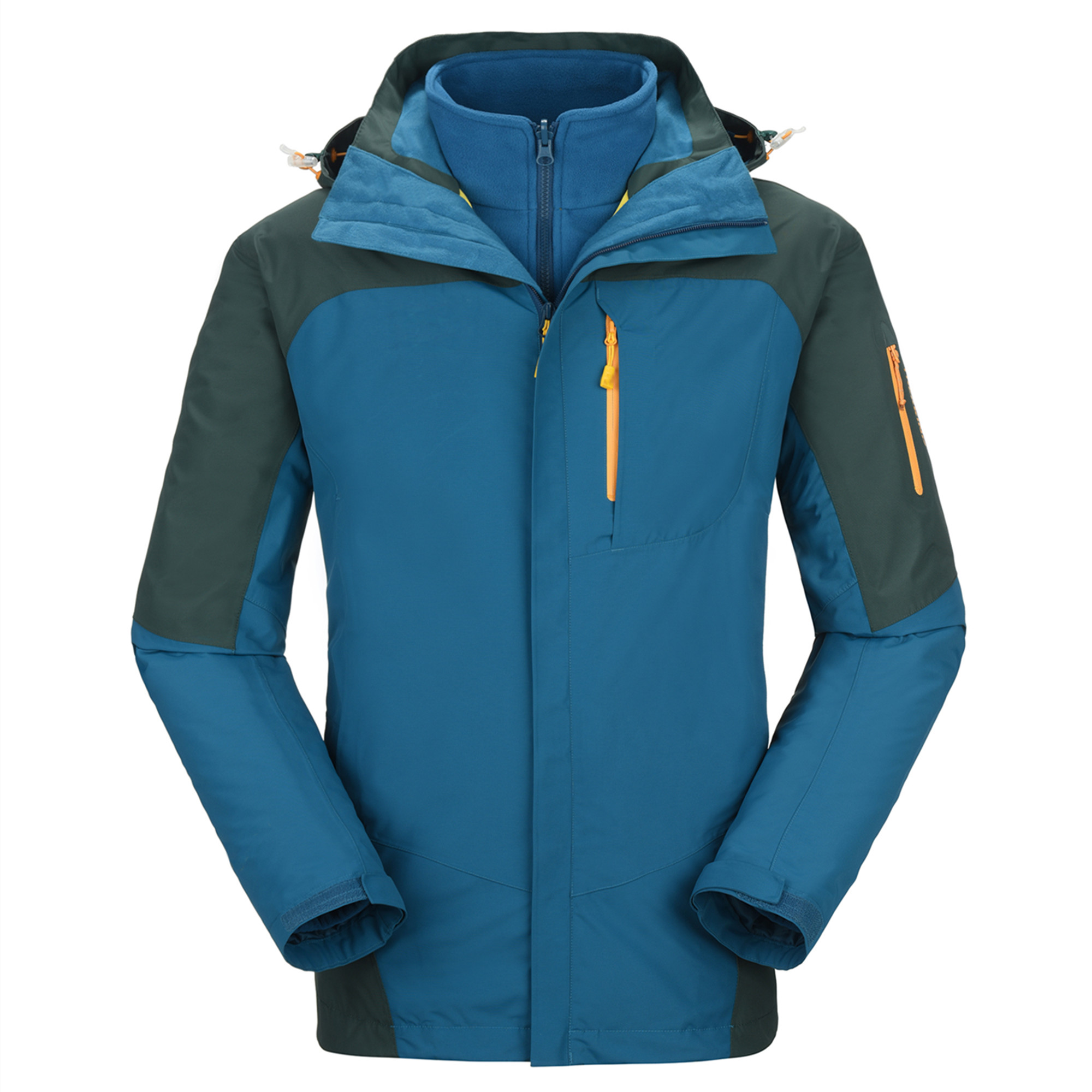 OW-008 Men’s Waterproof Windbreaker Jacket 2 in 1 inner fleece jacket